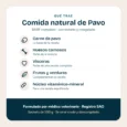 Qué trae la comida natural de Pavo de AlimentoBARF: carne de pavo, huesos carnosos, vísceras, frutas y verduras y núcleo vitamínico-mineral